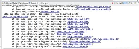 Java.sql.SQLException: Result Set After Last Row .